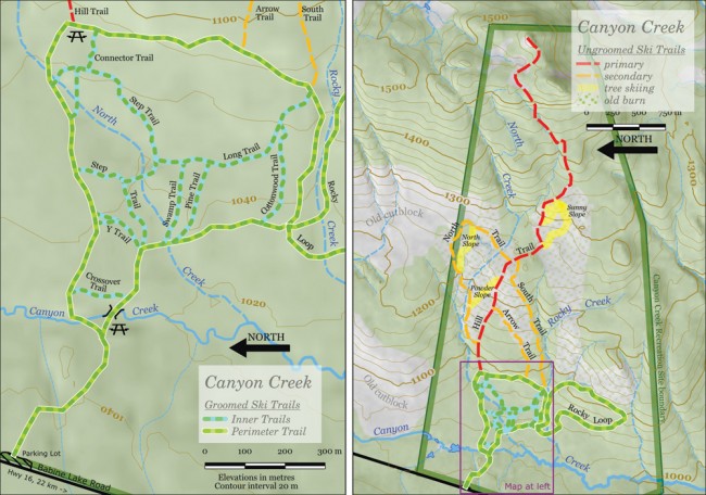 Canyon Creek—Groomed trails, tree skiing, and alpine meadows